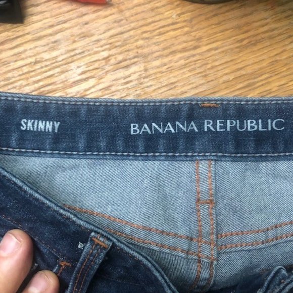 Banana Republic Premium Denim Low Rise Dark Skinny - Picture 4 of 5